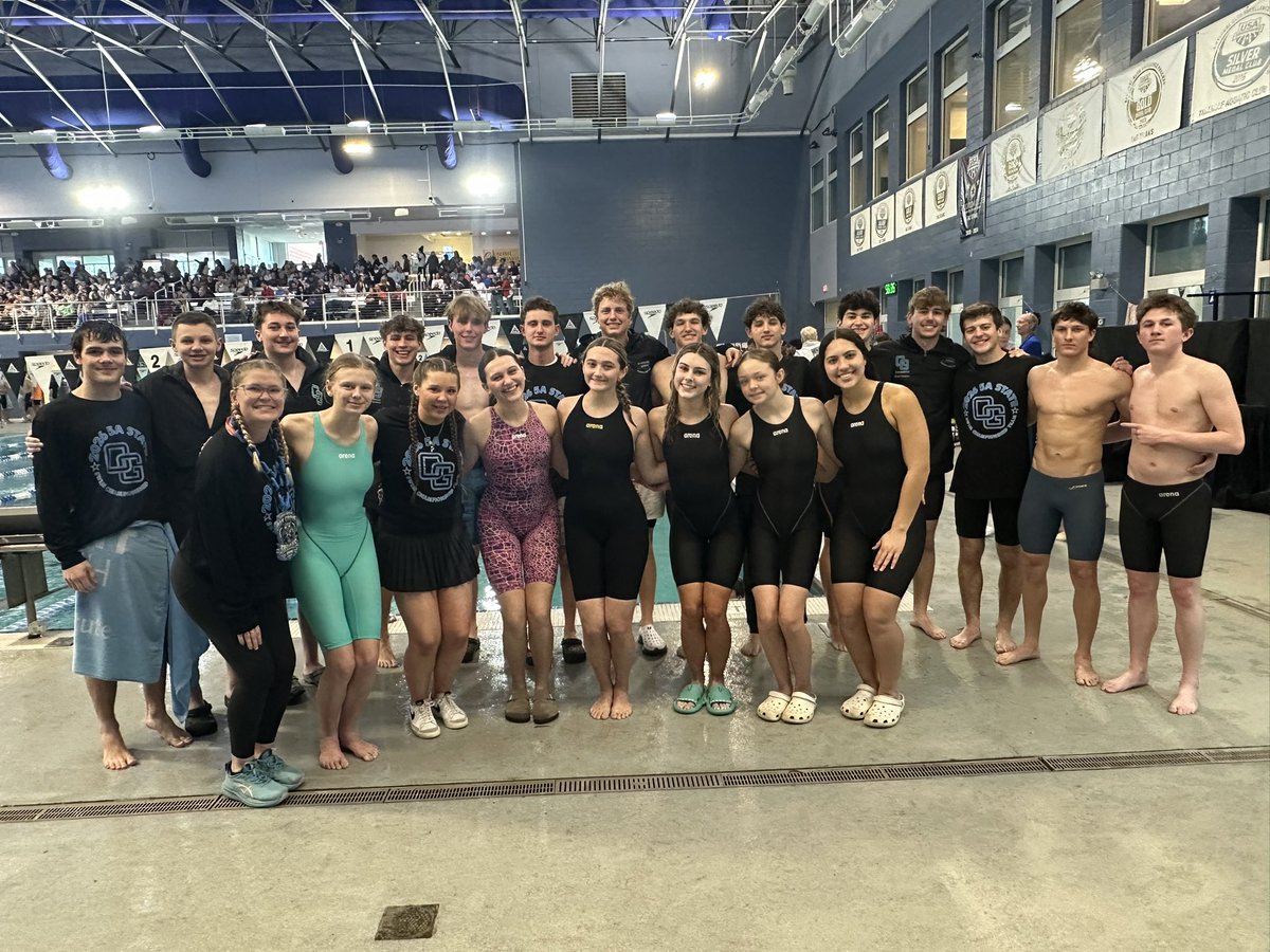 OGHSAthletics's tweet photo. Congratulations to the Oak Grove Swim Team on their performance at the 5A State Championship!

Boys 200 Free Relay team of Matthew Vogl, Dawson Meador, Eli Fulcher, and Grayson Messer finished 3rd in the state! First time in school history swimming has placed in the top 3! https://t.co/2R89sPOlXY