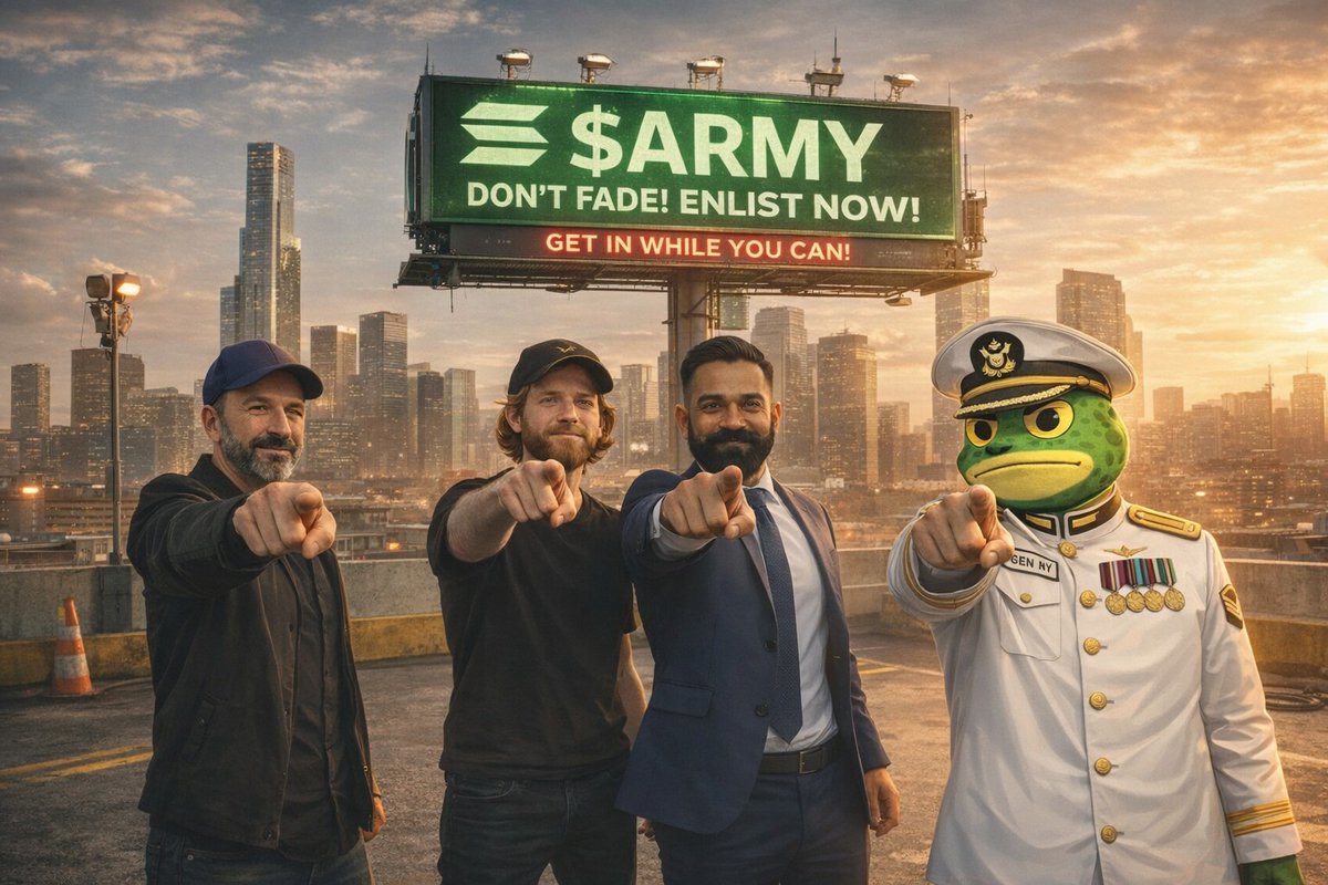 Day 40 of shilling $ARMY to the legends <a href="/cobie/">Cobie</a> <a href="/rajgokal/">raj 🖤</a> <a href="/toly/">toly 🇺🇸</a>

40days in and this is no longer momentum-It's identity. Consistency has filtered out the noise and left only conviction standing. No rush, no hype just disciplined presence compounding daily. Enlist and march with us