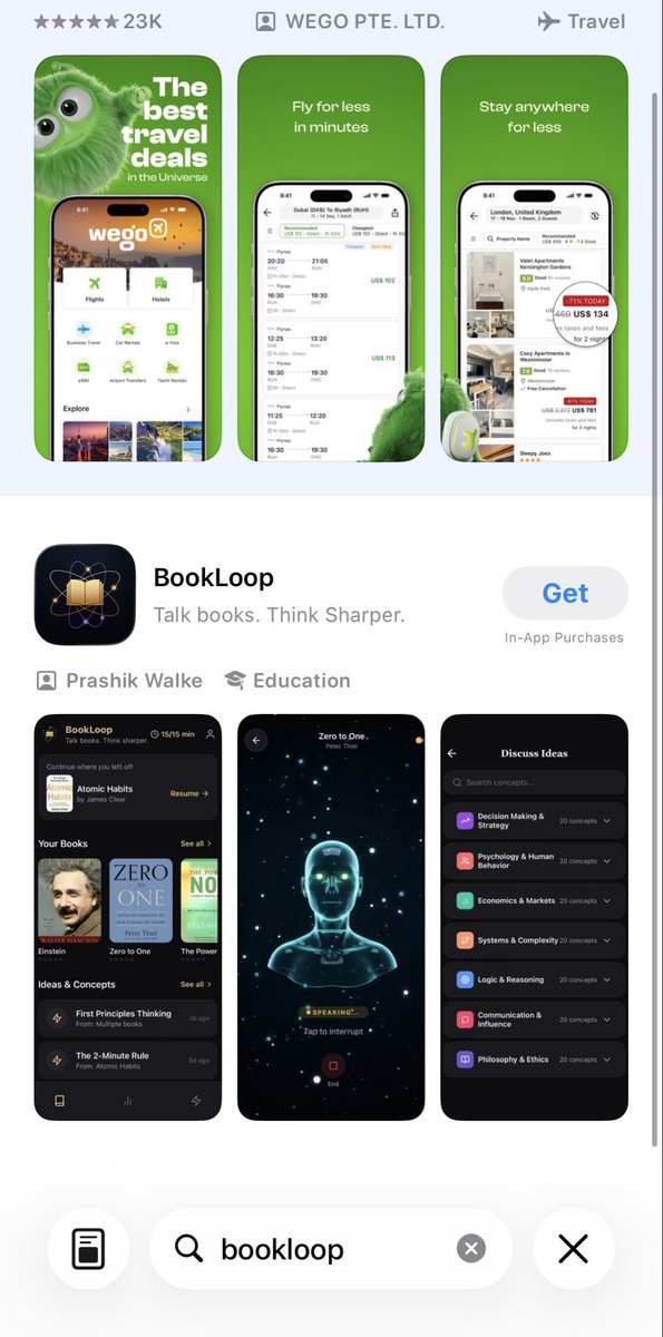 DaPrashik's tweet photo. 4 weeks of sleepless nights 
3 rejections from apple team 
10 days of waiting 

bookloop is finally live on the app store 

built entirely on @Replit for the mobile buildathon 

an ai voice app that helps you remember what you read

@raymmar @amasad https://t.co/W20YYkECLQ
