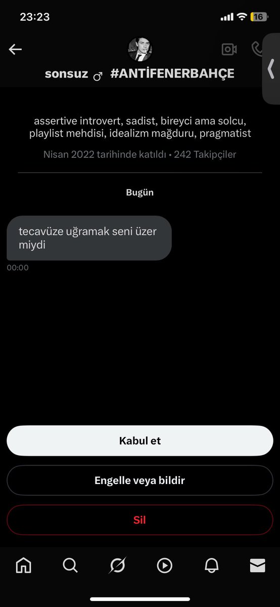 fosilcay's tweet image. Bu tecavz mesaji atan ped@fili hesabi şikayet eder misiniz hesabının kapanmasi için🙏🏽 @glimerthax