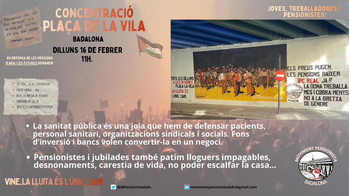 És injustificable que quan les grans empreses financeres baten, rècords de beneficis i els rics paguen menys impostos que les persones treballadores, hi hagi partits polítics que deroguin mesures que protegeixen les persones més vulnerables.
L’unitat en la lluita és l’únic camí