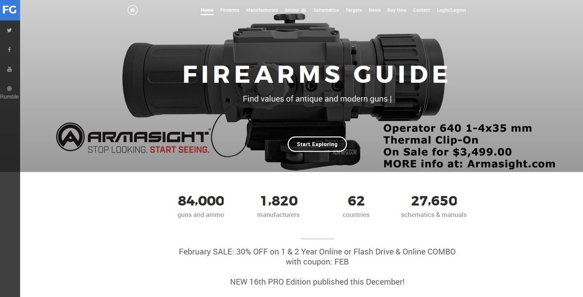 FirearmsGuide's tweet image. Armasight is sponsor of the FirearmsGuide.com Cover Page with amazing Operator 640 1-4x35 Thermal Clip-On that is right now on the crazy SALE for only $3,499 here: armasight.com/operator-640-1… @ArmasightUSA #Armasight #thermalscope
