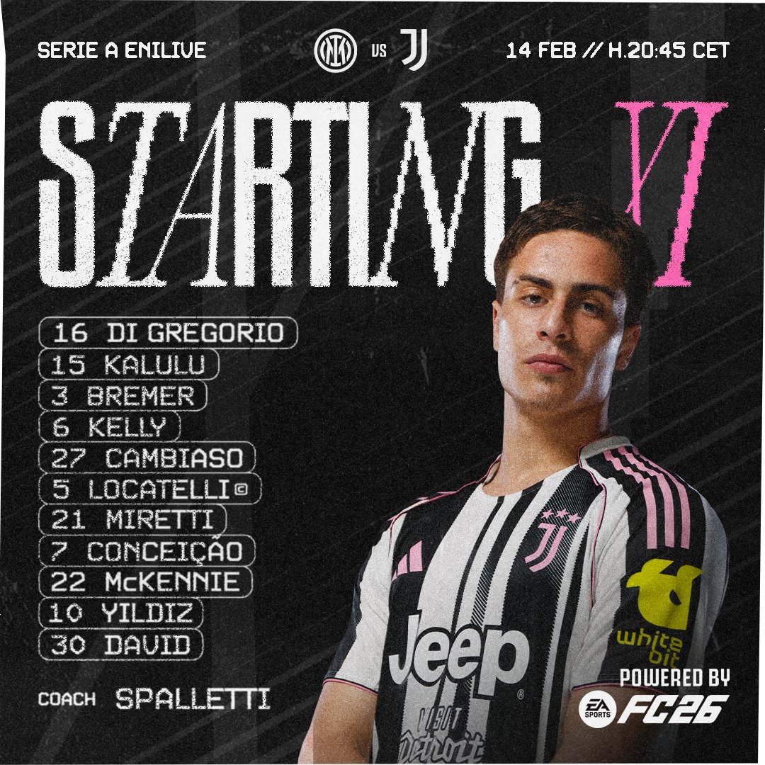 تشكيلة يوفنتوس الرسمية في مواجهة الأنتر.

-
-
-

#Juventus