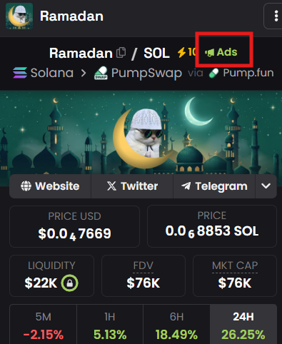 We just purchased 20,000 views with Dex ads

CA: 2sPQ9ZJb6b7FKnyNgMVbhm5WwwkjvfJCTKwcMQKtpump