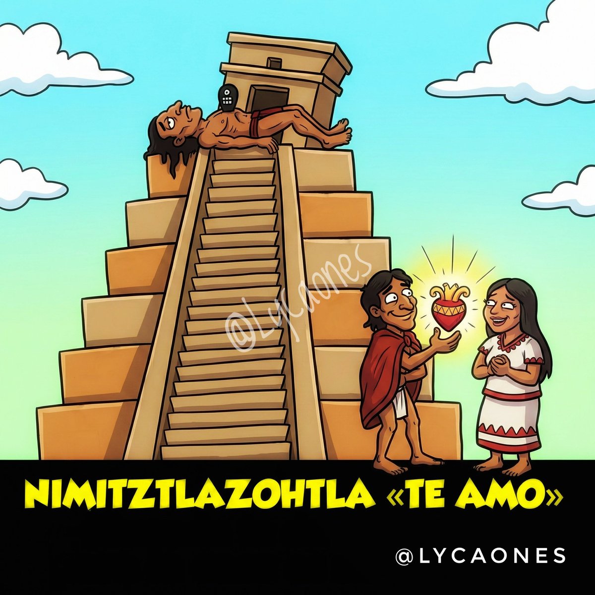 Lycaones's tweet photo. Nimitztlazohtla

​La expresión náhuatl nimitztlazohtla (o nimitztlazòtla) significa «te amo» o «te quiero» y funciona como una palabra-oración donde el verbo mismo incluye a las personas involucradas.

​Su estructura se compone del prefijo de sujeto ni- (yo), el prefijo de objeto -mitz- (a ti) y el verbo tlazòtla (amar o apreciar), dando como resultado la traducción literal de «yo a ti amo».

​La mayor belleza de esta palabra reside en su profundidad etimológica, puesto que su raíz proviene del sustantivo tlazòtli, el cual hace referencia a una cosa preciosa, escasa, valiosa y verdaderamente digna de estima. Por consiguiente, cuando un nahua pronuncia nimitztlazòtla, expresa literalmente lo siguiente:

​«Te trato como a algo precioso» o «Te valoro como una joya»

​Este tipo de amor se fundamenta de forma íntegra en el reconocimiento del gran valor de la otra persona.

#Náhuatl