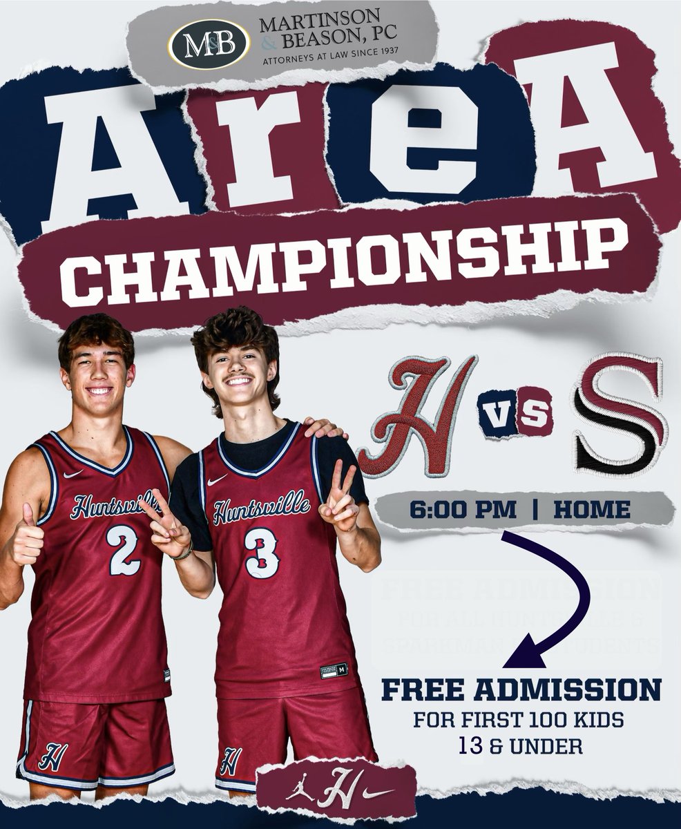 HuntsvilleMBB's tweet image. Opportunity awaits.  

🆚 (7A) No.7 Sparkman (21-10)
🏠 Huntsville High School
⏰ 6:00 pm
🎟️ GoFan
📺 NFHS Network 
⚫️ BLACK OUT ⚫️

#Faster | #TTW