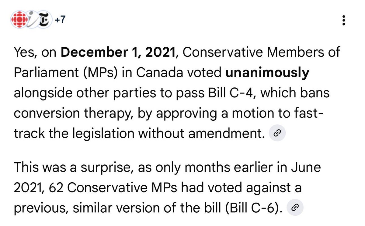 thevivafrei's tweet photo. Both Liberals and Conservatives voted unanimously for the “conversion therapy” ban. 

A piece of legislation that specifically prohibits treating the mental illness of gender dysphoria.

Subsequent to the passing of that legislation, healthcare professionals could only affirm the mental illness. Not treat it.

Let them hold hands. It is fitting given they have blood on their hands.