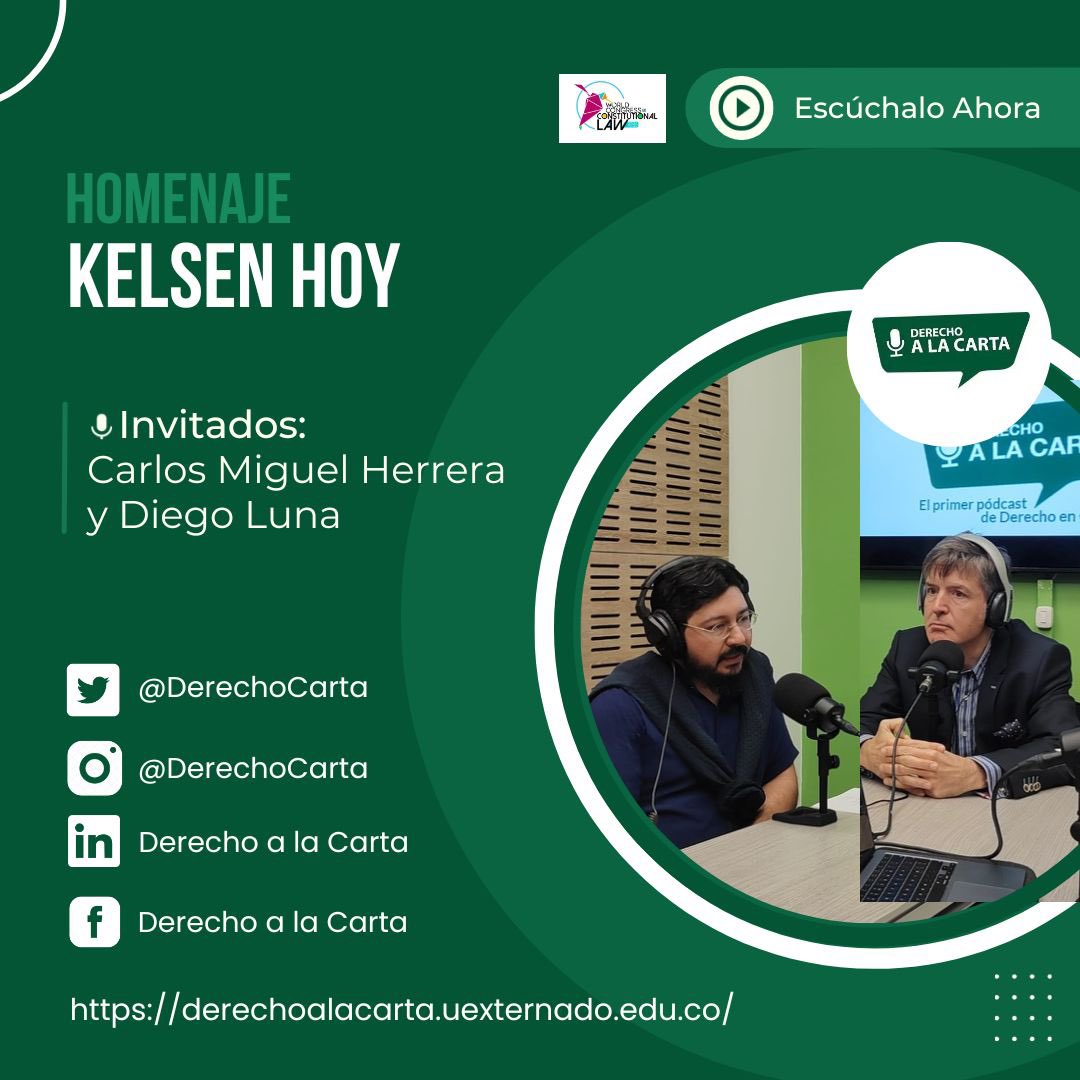 DerechoCarta's tweet photo. #NuevoPodcast📣| Los profesores Carlos Miguel Herrera y Diego Luna explican la relevancia del pensamiento de Kelsen en nuestros días.
https://t.co/yYSH5Nxa28
#Kelsen #Derecho #KelsenHoy https://t.co/Mm7lIpPoO0