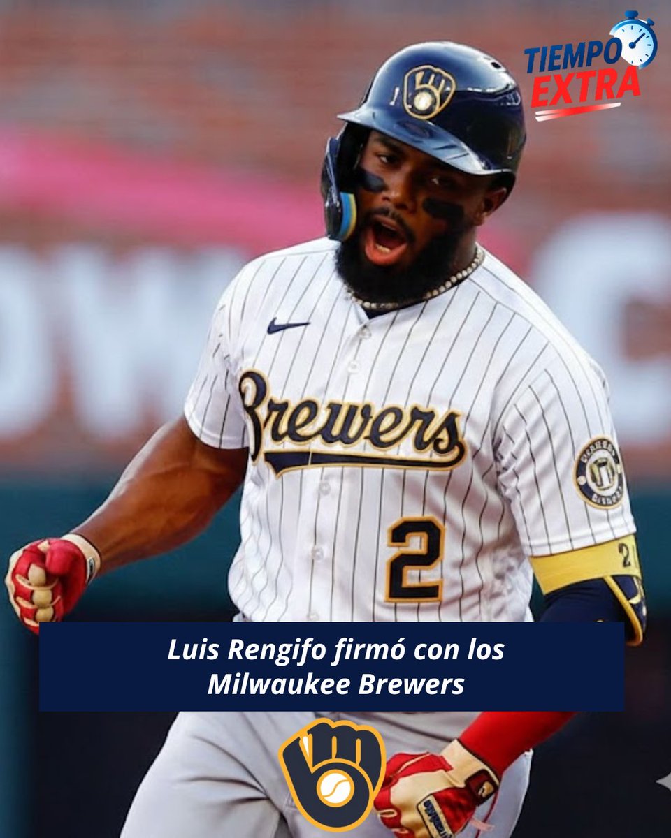 🚨 ¡OTRO VENEZOLANO A MILWAUKEE! 🇻🇪⚾️🍺

Luis Rengifo firma por un año y $3.5M con los <a href="/Brewers/">Milwaukee Brewers</a>

◽️ Opción mutua de $10M para 2027
◽️ Abandona a los Angels tras 7 temporadas. 🏟️

#TiempoExtraRD #MLB #LuisRengifo #Brewers #Venezuela #Beisbol