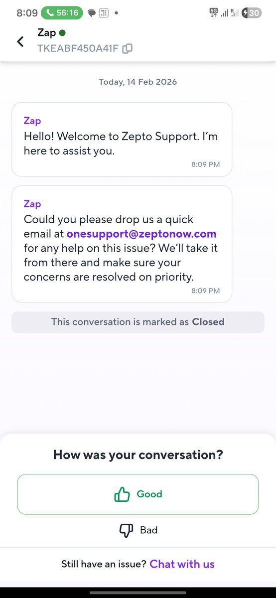 sksahoo375's tweet photo. @zeptocares It's yet not resolved https://t.co/e5DpC97Mc2