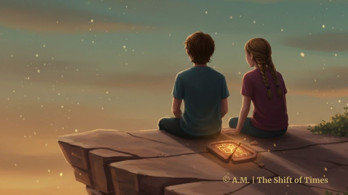 TheShiftOfTimes's tweet image. Two kids. One relic. A horizon that doesn’t feel like home.
Some discoveries glow because they’re not meant to stay buried. 🌍✨
#ShiftOfTimes #SciFiFantasy #PortalFantasy
