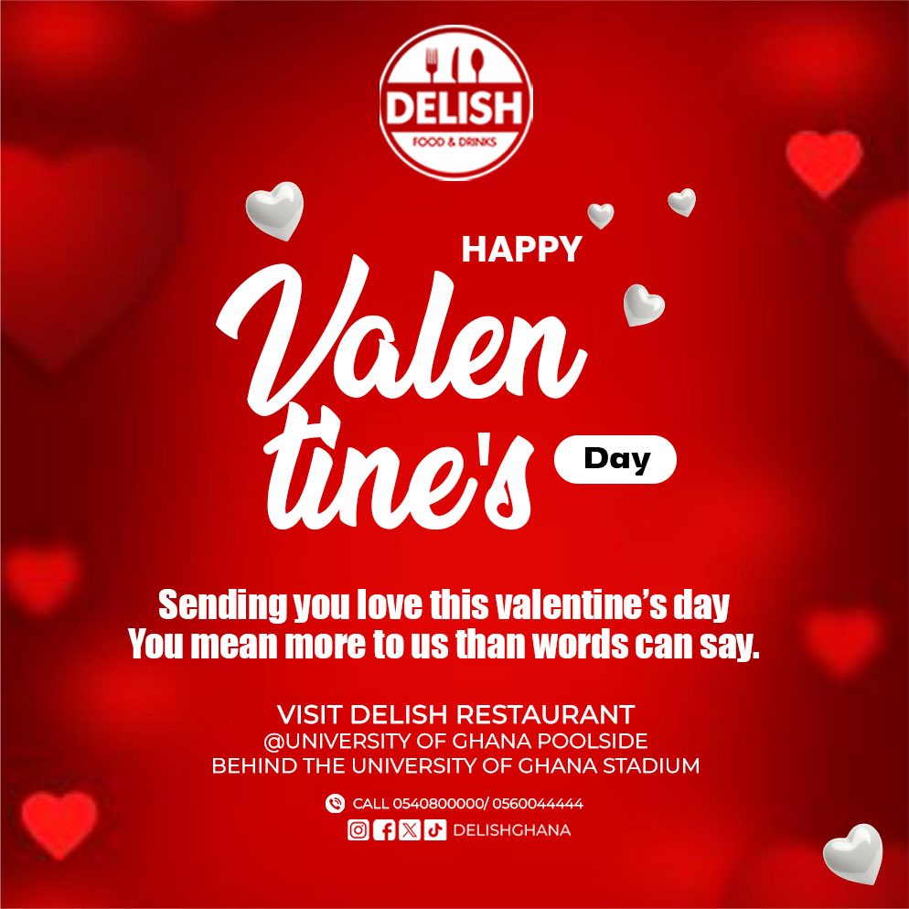 Sending you love this valentine’s day, you mean more to us than words can say.
#valentinesday❤️ #delishghana