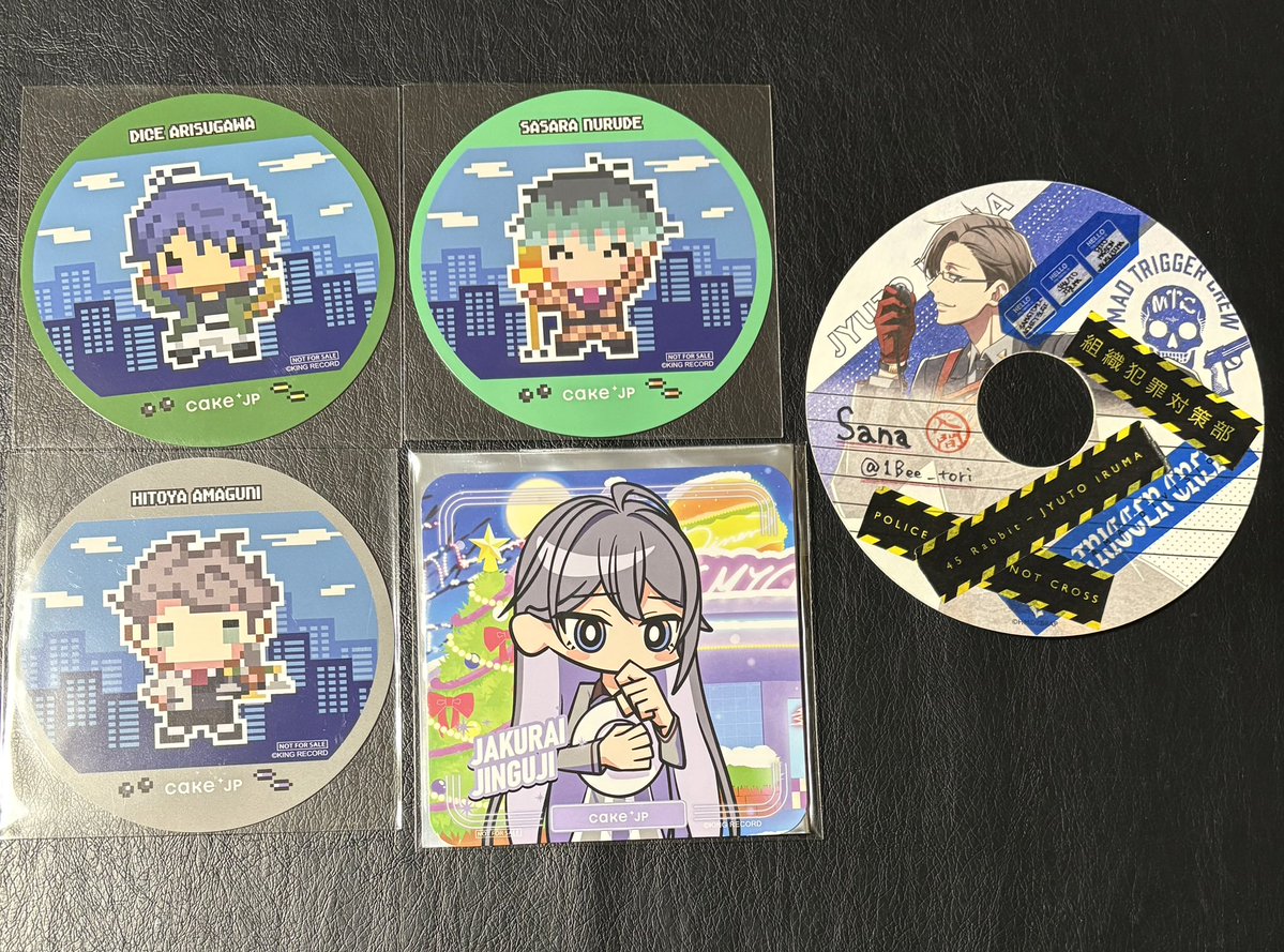 交換】ヒプマイ ケーキ缶 ケーキ コースター クリスマス ゲーム ドット