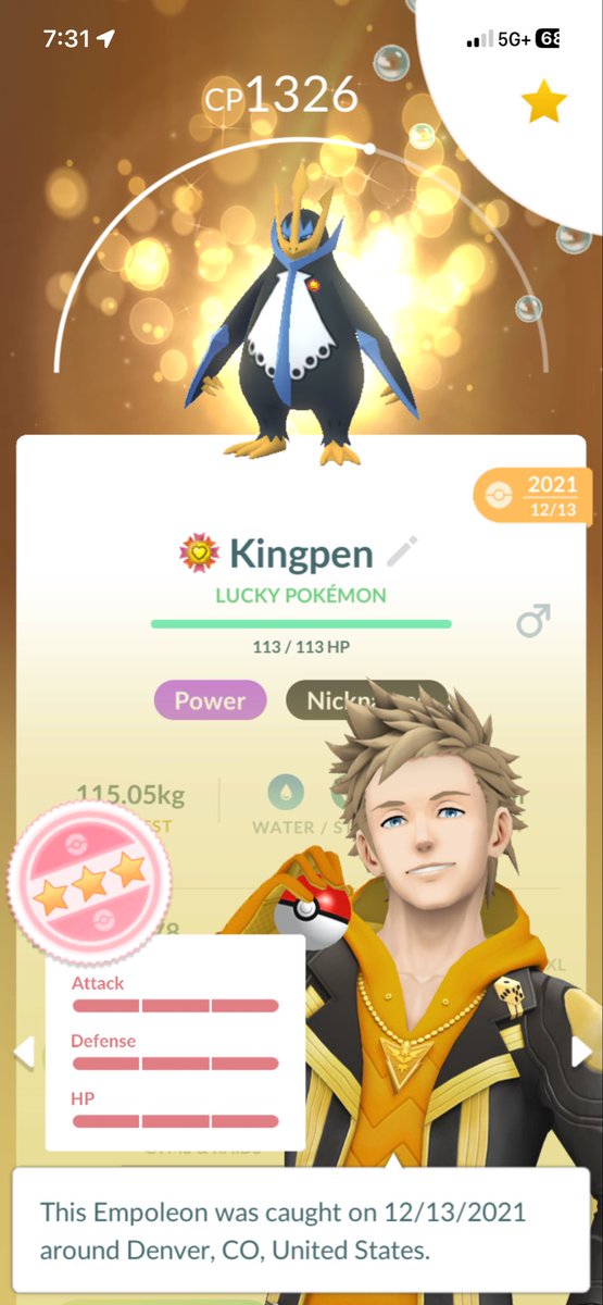 Best Buddy #96 100% Empoleon 
💯🐧