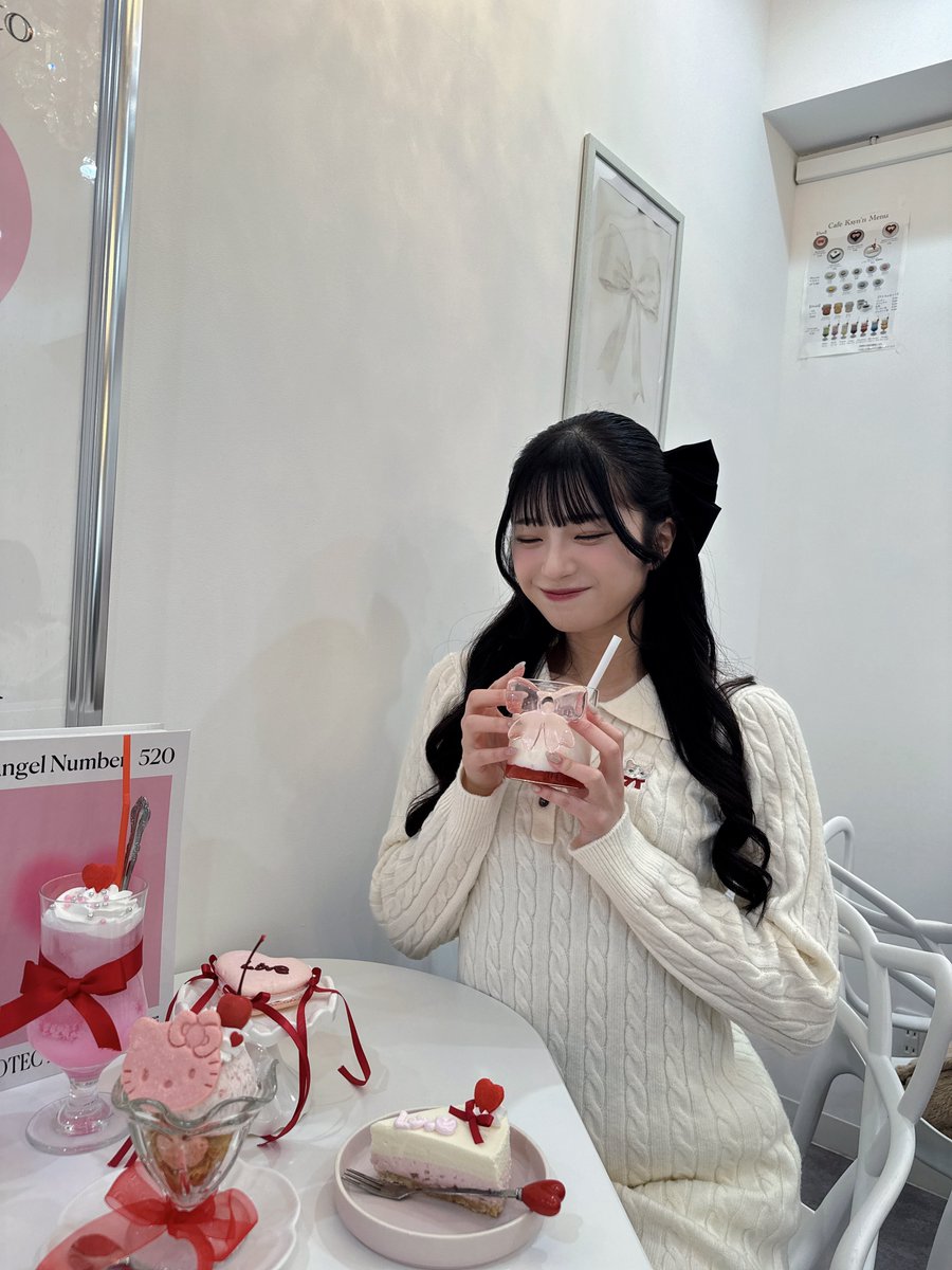 バレンタインメニューかわいかったの💞