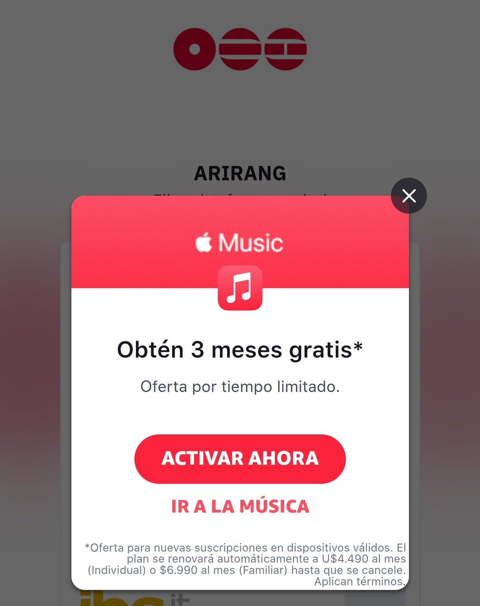 ARMY: aprovecha la oferta de Apple Music y obtén tres meses gratis.

🔗bts.lnk.to/2026