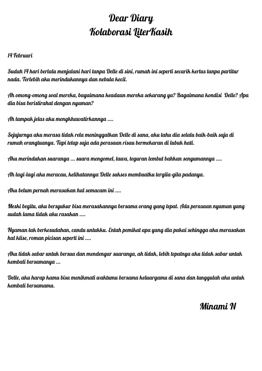 Melodi Musim Gugur Present.

𝓓𝓮𝓪𝓻 𝓓𝓲𝓪𝓻𝔂

🖋️ nthldll
#MelodiMusimGugur #yumelokalgallery #i7夢 #IDOLiSH7yumelokal #LiterKasih