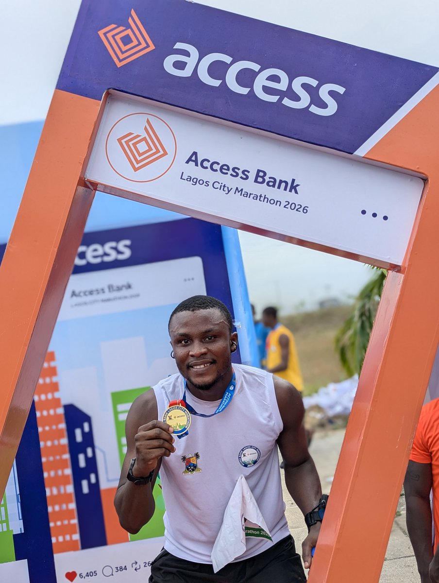 1MichaelJola's tweet photo. Today at the Access Bank Lagos City Marathon. Feels great, thanks to the weather, 10k felt like 7.
#ABLCM #AccessBankLagosCityMarathon #ABLCM2026 https://t.co/w8DGowEUny