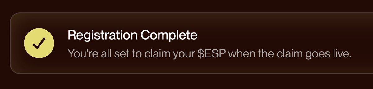 Big news for $ESP! 🚨 

🚨 $ESP AIRDROP IS LIVE 🚨

esspreso-foundation.info/claim

Tokenomics just dropped, and it’s looking solid.

Eligible folks:
→ DeFi users
→ Bridged assets previously
→ Early ETH adopters

Even just once counts!

Initial supply: 3.59B tokens
10% going to the