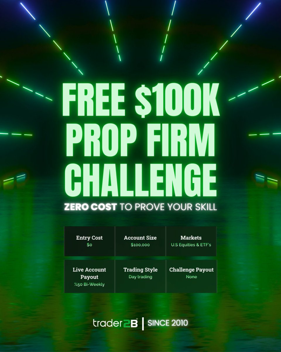 trader2B_'s tweet photo. It’s completely free to enter.

Step up, trade with structure, and show that your strategy can perform under real rules. If you’ve been waiting for the right opportunity to prove your consistency, this is it.

Take the challenge and start today at 👉 https://t.co/qHR79fYCgV https://t.co/CcQVY4riUa