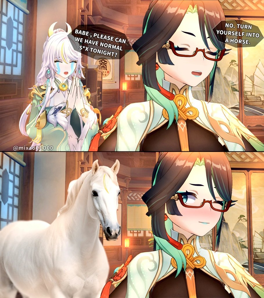 whitexmare's tweet photo. ㅤㅤ

ㅤㅤSan Valentín?, oh !
ㅤㅤ¿Un día especial y lleno de amor donde las parejas se demuestran su afecto?

ㅤㅤA la yegua ya se le ocurrió como pasarlo con @adepthicc 😌🐎💕✨

ㅤ https://t.co/nyFaJYloWv