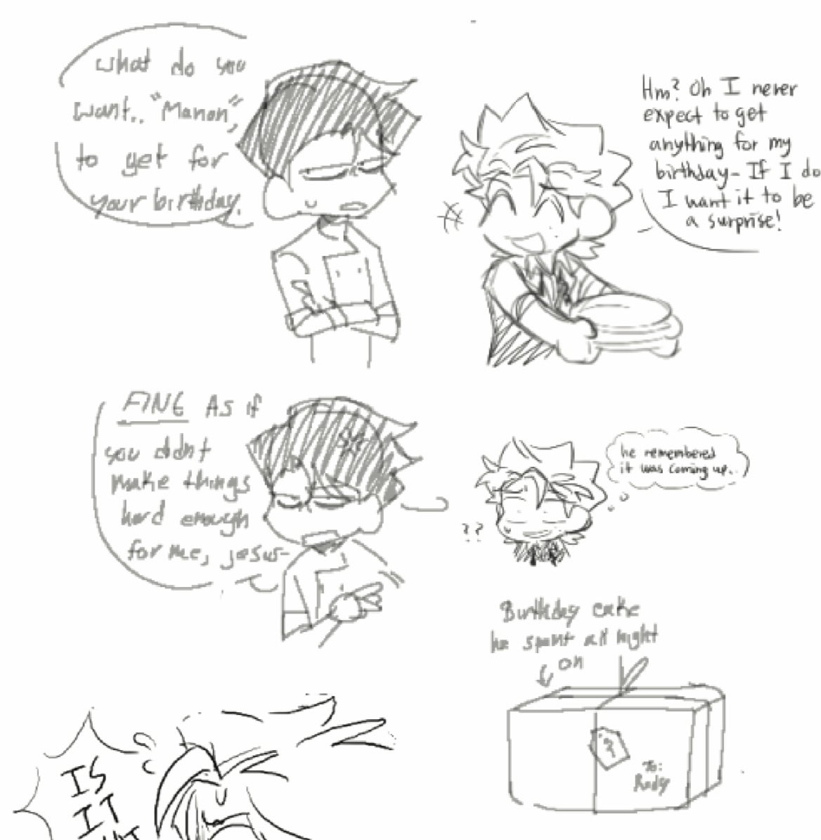 vincent remembered rodys birthday ok bye