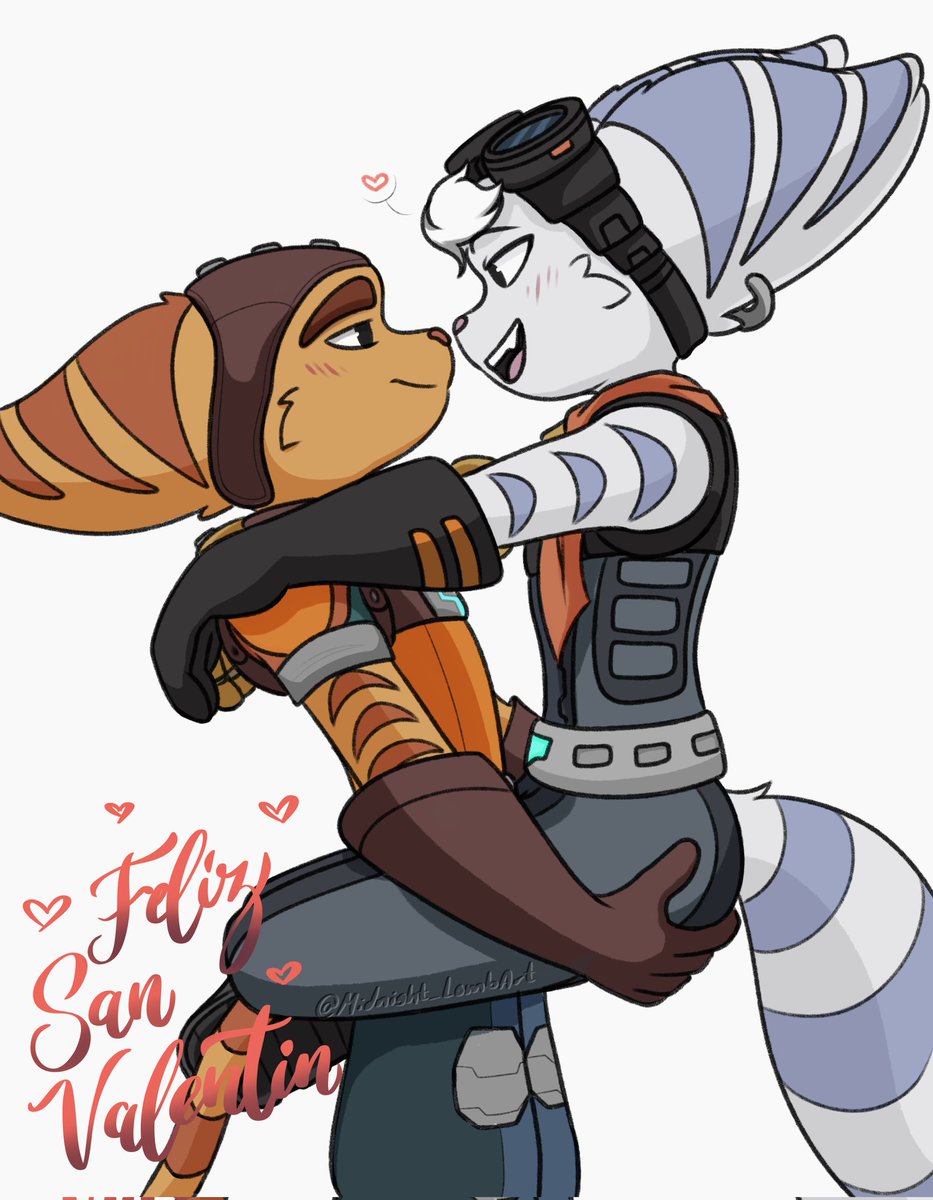 MidnightLombArt's tweet image. San Valentín Rivchet! 😍🤍🧡

#Rivchet #Ratchetandclank #Rivet #lombax