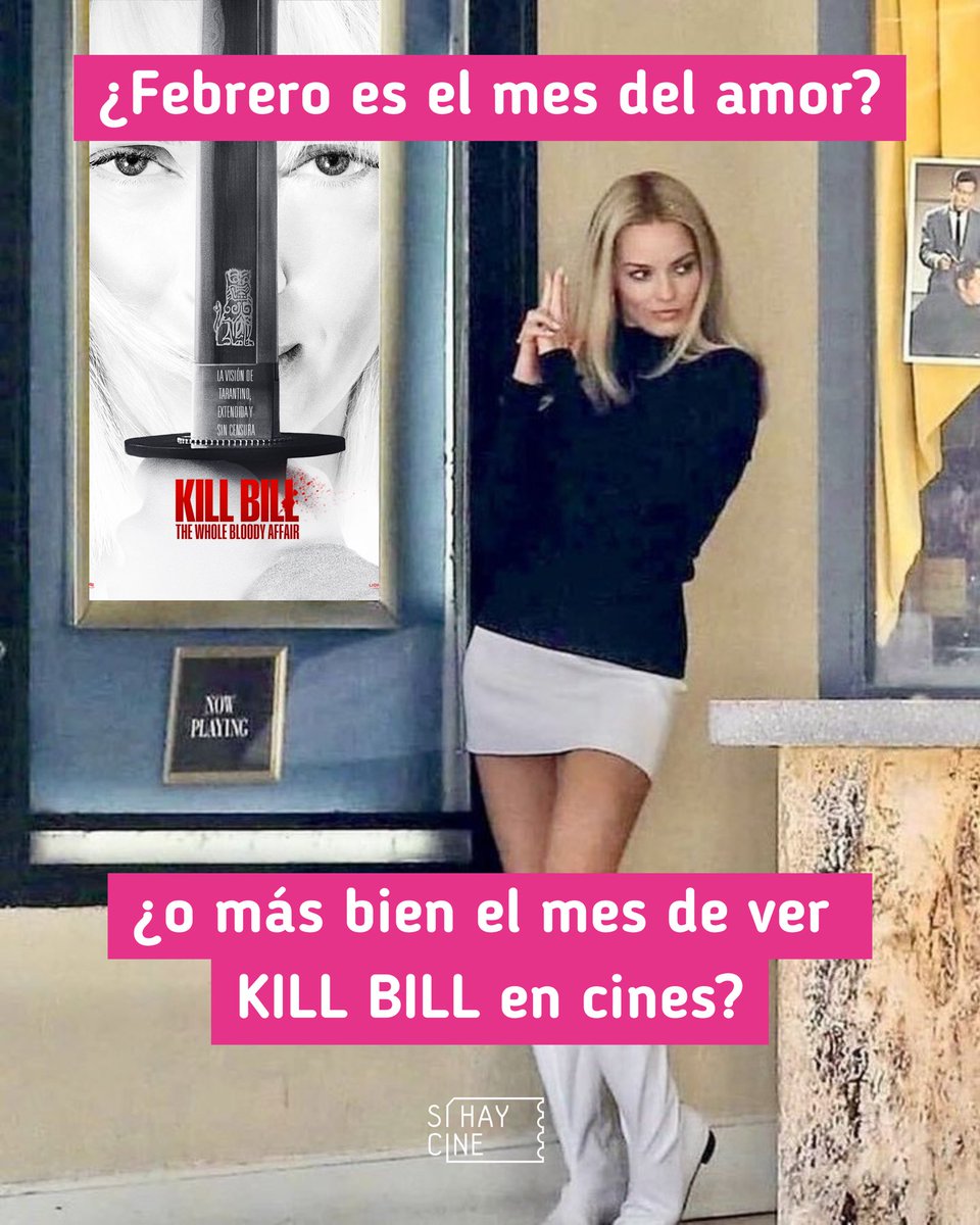 Este mes no solo es para celebrar el amor, los cinéfilos celebramos también el regreso de #KillBill a los cines 🎥

Lleva a esa persona especial a descubrir KILL BILL: THE WHOLE BLOODY AFFAIR 🩸

¡Compra YA tus boletas! 🎟️

#SíHayCine #killbillthewholebloodyaffair #cine