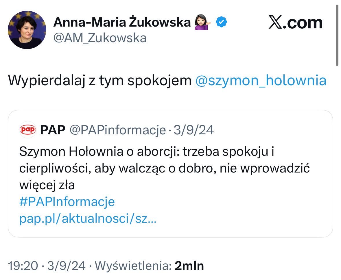 ⁦<a href="/AM_Zukowska/">Anna-Maria Żukowska 💁🏻‍♀️</a>⁩ jest Pani nie tylko śmieszna i głupia,ale też żenująca.Podatnicy,w tym ja,płacą za Pani bumelanctwo i branie kasy za posiedzenia KRS w wannie i za takie-jak załączony-wpisy na X.Jest Pani zwykłym nierobem,sejmowym trutniem,za którego podatnicy odpłacą K15X.