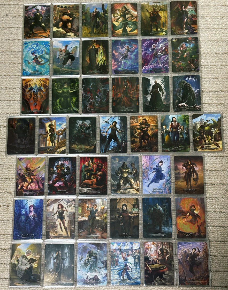 日版ヤングマーベル総勢43人まとめて並べてみた！
絶景かな、絶景かな🌸
残りのマーベル未実装ヒーローの日版実装を祈願しております👏
この美しきヒーロー達を通して、1人でも多くのfabユーザーが増えますように✨

#fabtcg
#fab