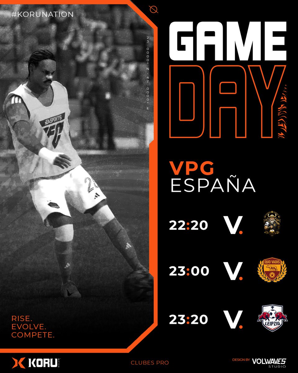 🗓️ GAME DAY | VPG ZERO &amp; VPG

✈️ 22:20 vs #WARRIORSESPORTS

✈️ 23:00 vs <a href="/QuoVadisEsports/">Quo Vadis</a>

✈️ 23:20 vs #LEIPZIGESPORTS

Sin límites. Sin excusas. Solo equipo.

#VPGSpain <a href="/Volwaves/">VOLWAVES Studio</a> #KORUNation