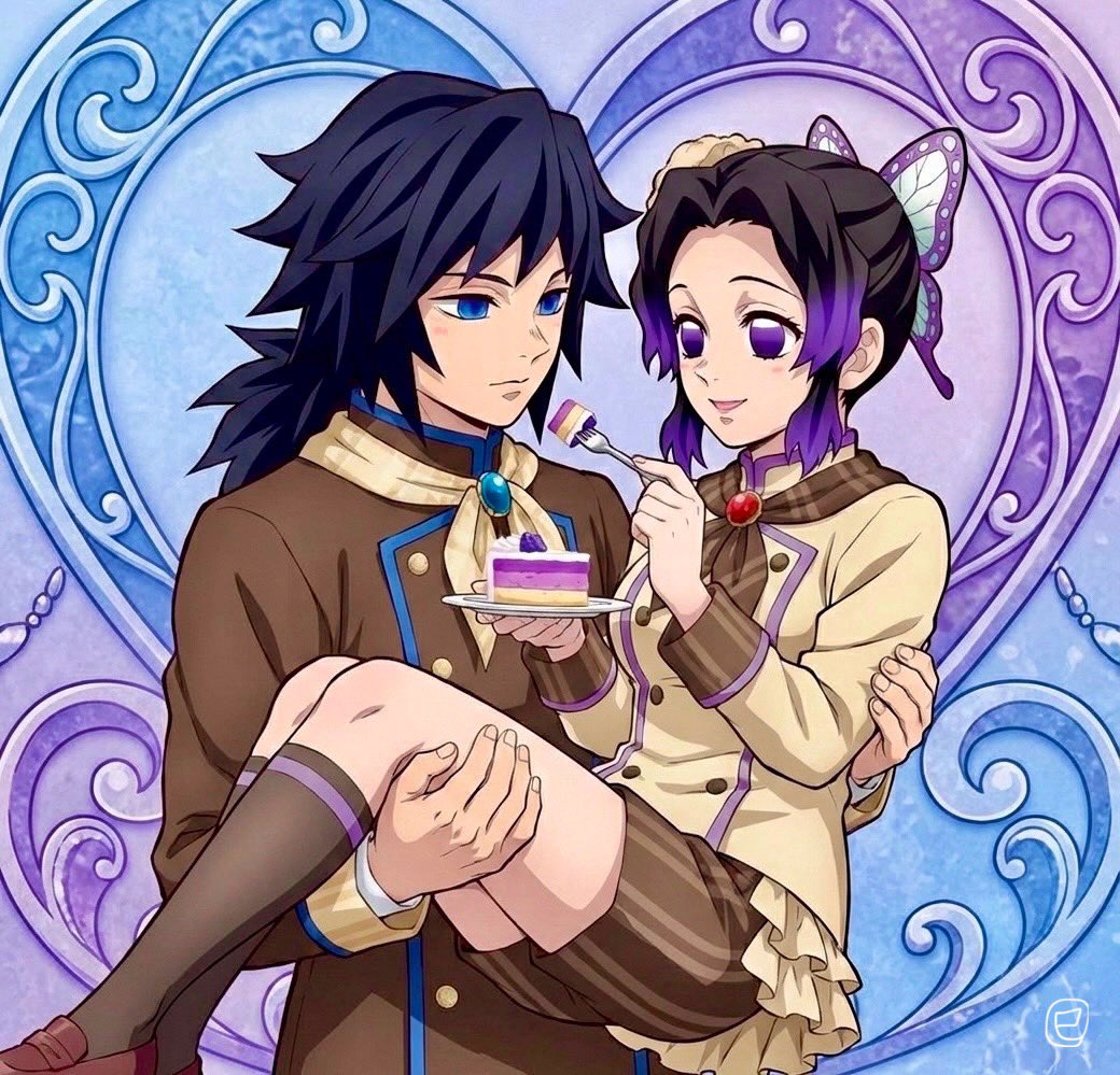 AIで遊ぶ🌊🦋。ハッピーバレンタイン🍫
#冨岡義勇　#胡蝶しのぶ