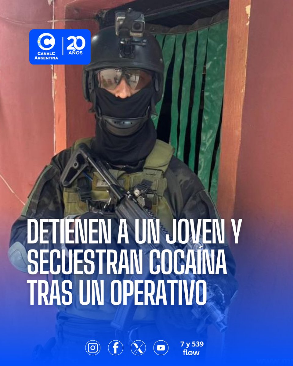 🚔La intervención incluyó controles en la vía pública y un allanamiento posterior que permitió incautar droga y elementos vinculados al fraccionamiento.
canalc.com.ar/detienen-a-un-…