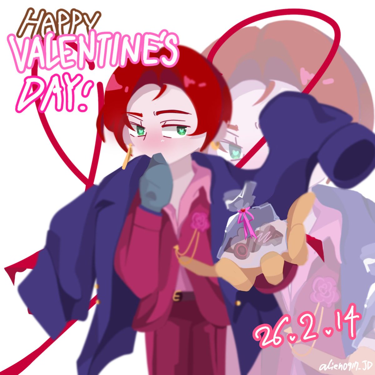 alien0917_JD's tweet image. &amp;lt;776일차&amp;gt; 해피 발렌타인데이💘
#justdancefanart #justdance #ValentinesDay #매일낙서