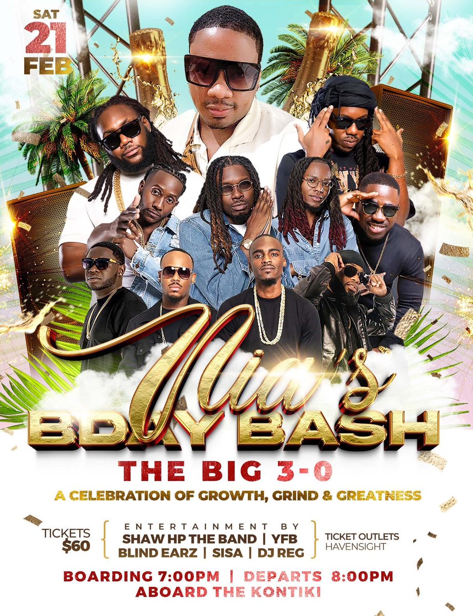 BingyInTheVI's tweet photo. BIG 30 ENERGY 🎉🍾

I’m turning 30 and we’re celebrating the only way we know how LOUD, LIVE, and FULL OF VIBES.

This is not a party , this is a BIRTHDAY EXPERIENCE.

Tickets available now on Eventbrite or at Urban Source in Havensight 

https://t.co/QARS72gthf https://t.co/8VGTXDTqpt