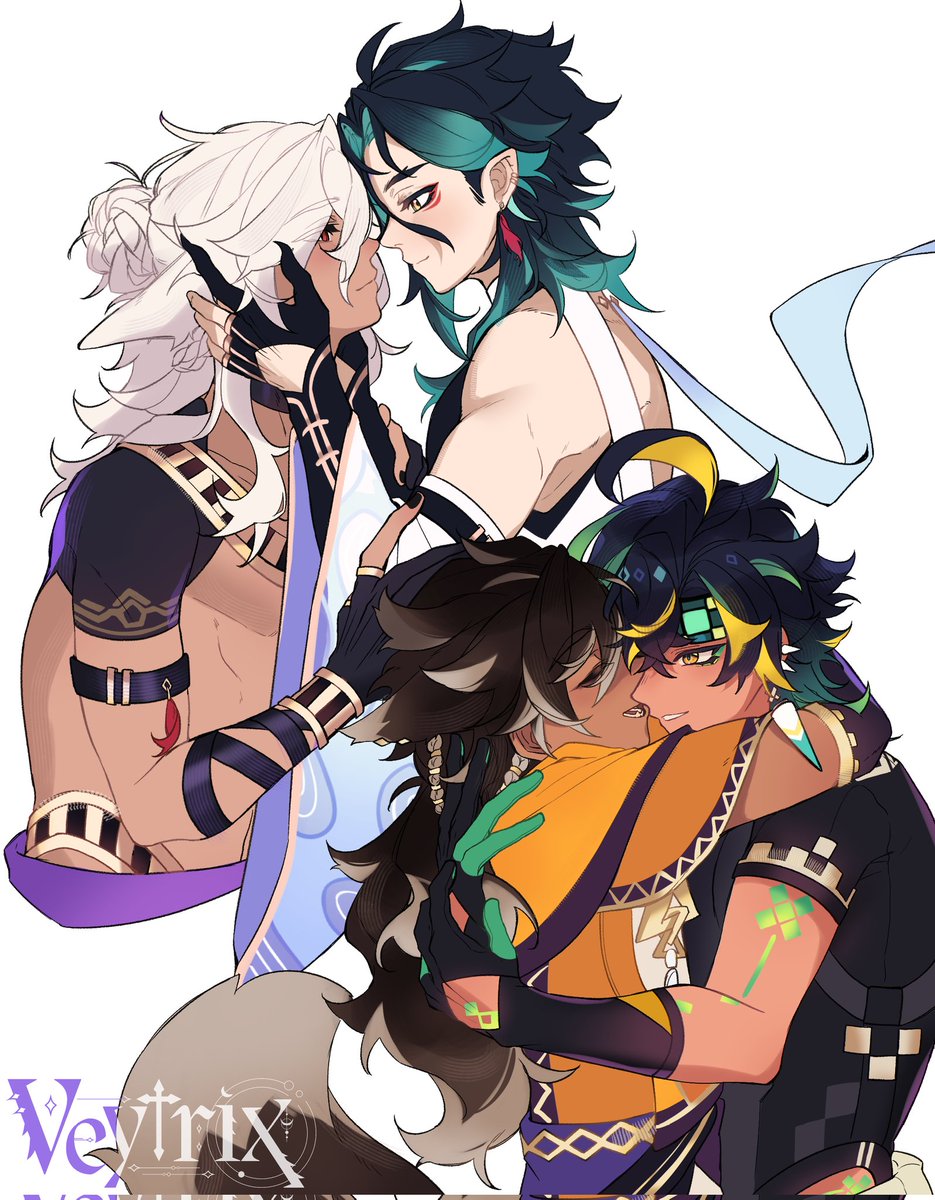 Happy Valentine's 

#GenshinImpact #Cyno #Xiao
#kinich #sethos #kinithos