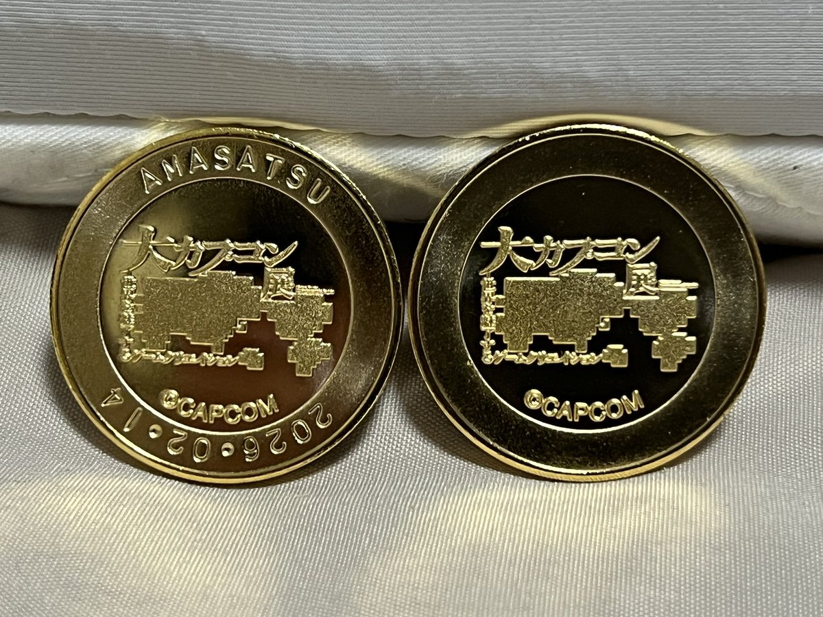 大カプコン展、動物園や水族館でよく見かける記念メダルもあったので