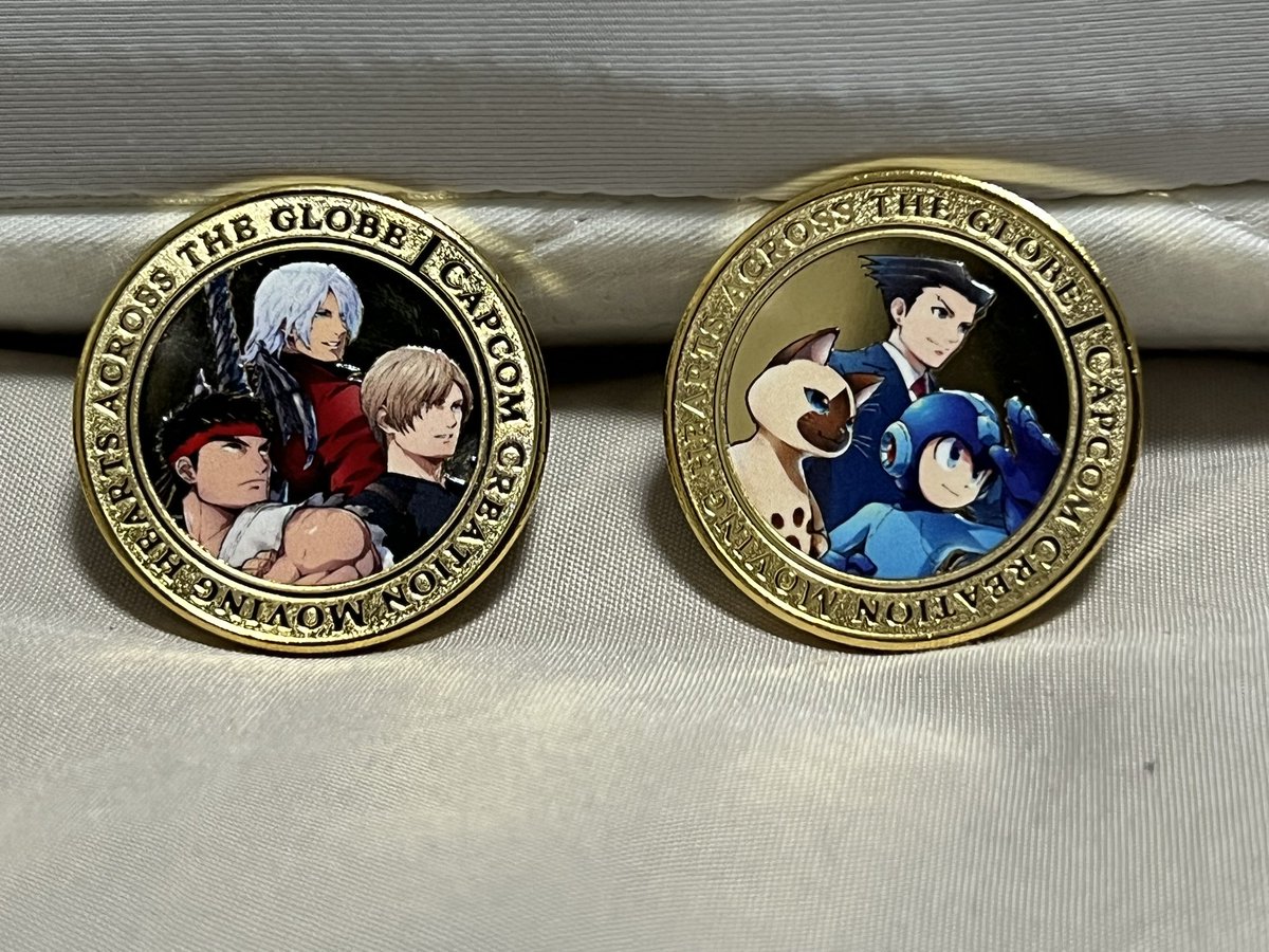 大カプコン展、動物園や水族館でよく見かける記念メダルもあったので