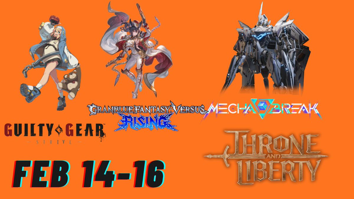 I am still working on a back log of video. But Here are what games I will be working on For the next few days.
#guiltygearstrive play as Bridget
#grandbluefantasyversusrising Play as Ilsa
#MechaBreak play as Falcon
And Some work in #throneandliberty 
Link
youtube.com/@2nd_Reality