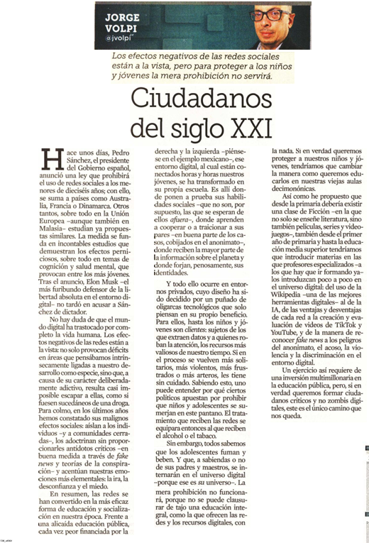 Ciudadanos del siglo XXI <a href="/jvolpi/">Jorge Volpi</a>