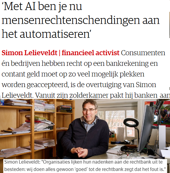 Banken hebben een dom sleepnet opgetuigd nrc.nl/nieuws/2026/02…
Wanneer gaat de AP eindelijk eens banken bestraffen vanwege privacyschendingen en discriminatie? 🤔 #AI #privacy #WarOnCash