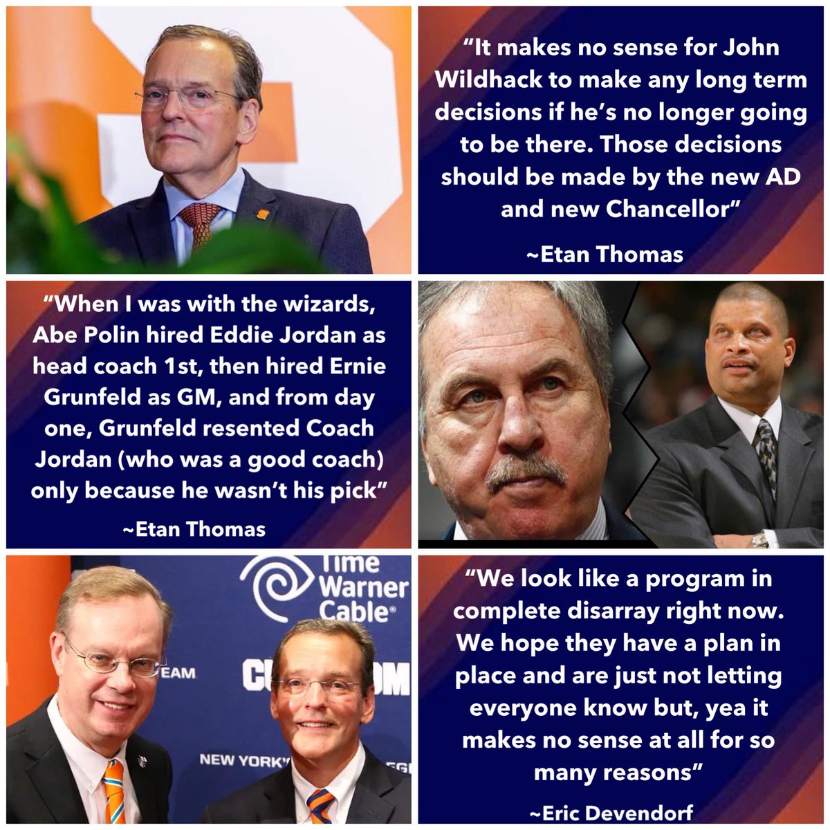 etanthomas36's tweet image. “So what is Wildhack gonna meet with the new Chancellor and AD when they hire them and say these are the decisions I made before I left ? They would want to make those decisions themselves. This makes absolutely zero sense” ~Eric Devendorf 
youtu.be/4ednlZtncM4
#Cuse 🍊
