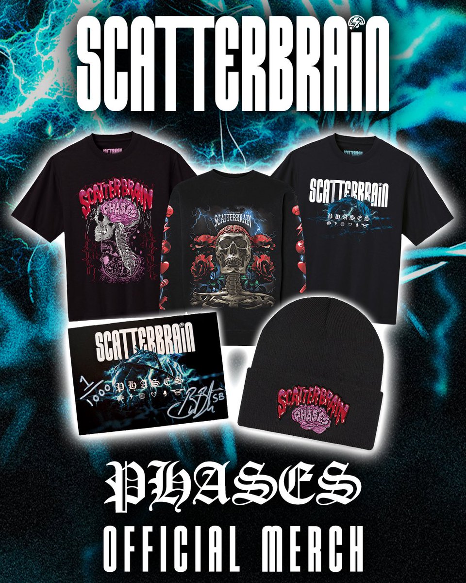 PHASES merch drop is live. 🧠

I hand-numbered &amp; signed postcards for the first 1000 orders.

SCATTERBRAIN.COM