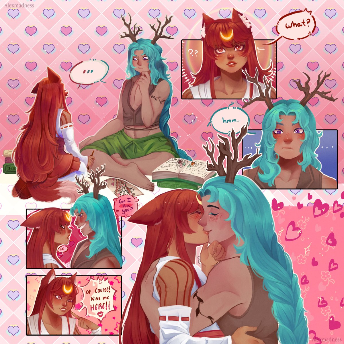 Mikki_Kitta's tweet photo. Under the moon and among the trees...
๐ฟ: "Can I kiss you?"
๐: "Of course! Kiss me HERE!!"
Watching these two bloom together will forever be the best part of the season
#VtuberArt | #ENVtuber | #ValentinesDay | #VtuberValentine | #Mikkallery | #UekiArt https://t.co/oOOGdT3OEc