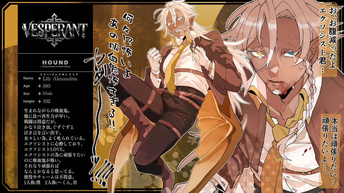 🌹(@Vesp_TL ) 泣き虫なハウンドです。 重要関係以外幾つか事前頂いて