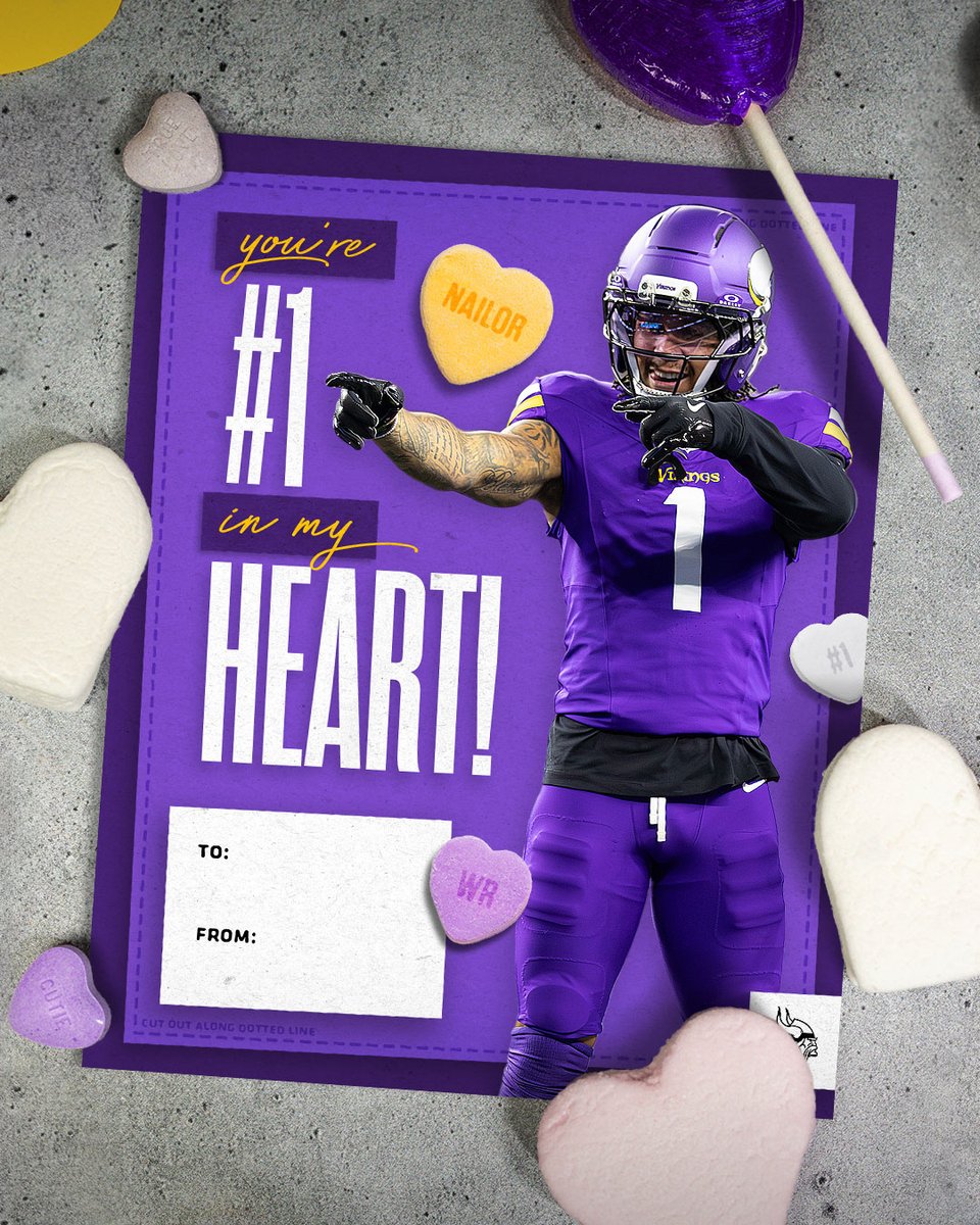 We 💜 you, #Vikings fans! Happy Valentine's Day!