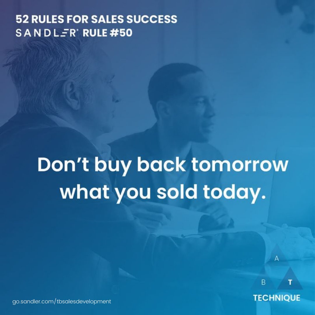 Short-term wins can cost long-term trust. Overpromise, discount too fast, or bend the rules—and you’ll pay for it later.

Take care of people today to protect the relationship tomorrow.

#trustfirst #selling #leadership
