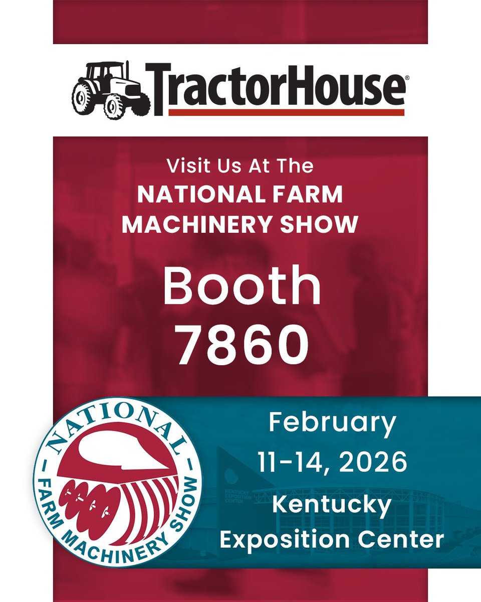 TractorHouse's tweet image. 𝐍𝐚𝐭𝐢𝐨𝐧𝐚𝐥 𝐅𝐚𝐫𝐦 𝐌𝐚𝐜𝐡𝐢𝐧𝐞𝐫𝐲 𝐒𝐡𝐨𝐰!!

It’s the last day in Louisville! Stop by Booth 7860 and say hello🤝

🔗 ow.ly/2Seh50YevF1

#TractorHouse #IndustryInsights #NationalFarmMachineryShow