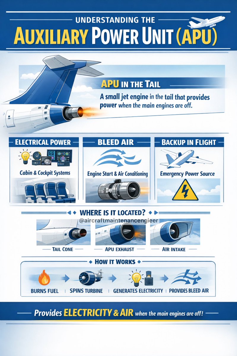 ️ Auxiliary Power Unit (APU) The Auxiliary Power Unit (APU) is a small ...