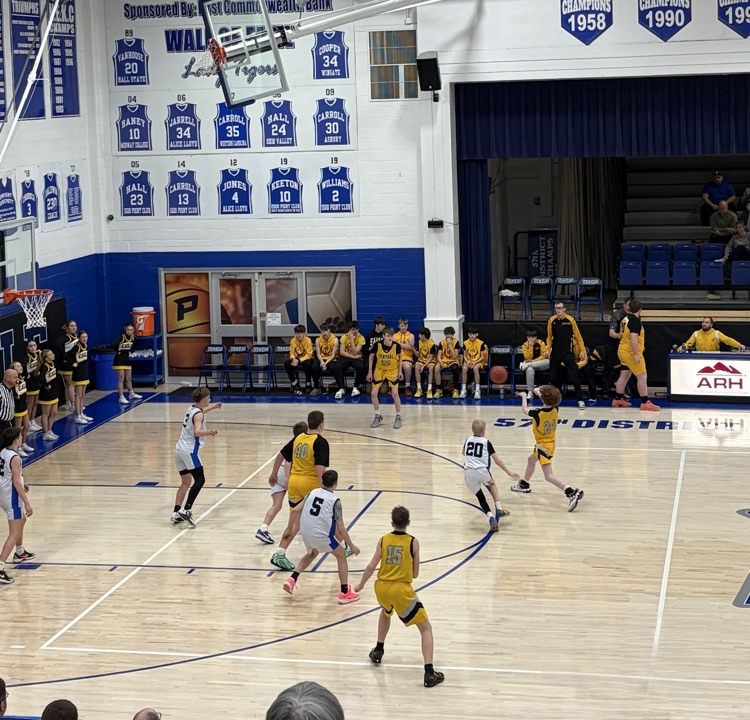 Congratulations to both our 7th and 8th grade basketball teams who defeated Paintsville to reach the conference finals!!  Good luck to both teams as they will play Magoffin Co tonight at 5:30 and 6:30 at Paintsville HS!!💛🦅🖤
